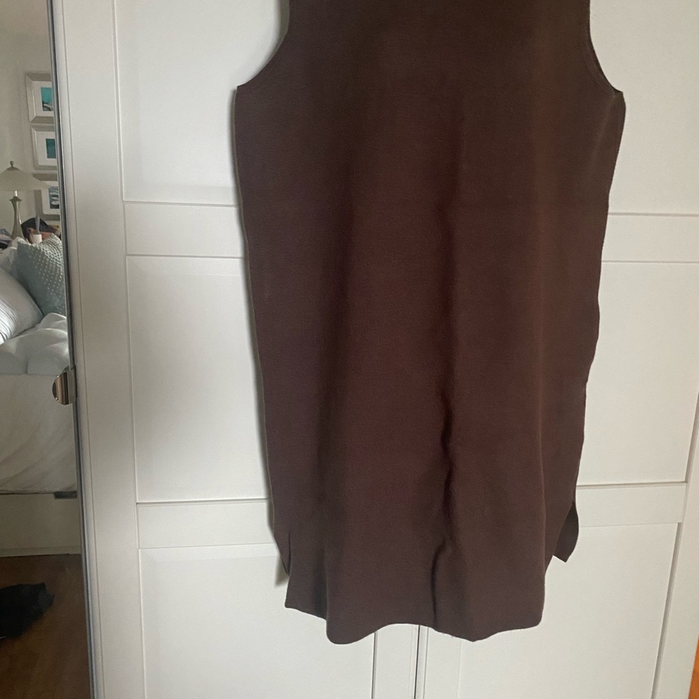 Kaffe warm mink brown short dress or can be worn with leggings. Stretch